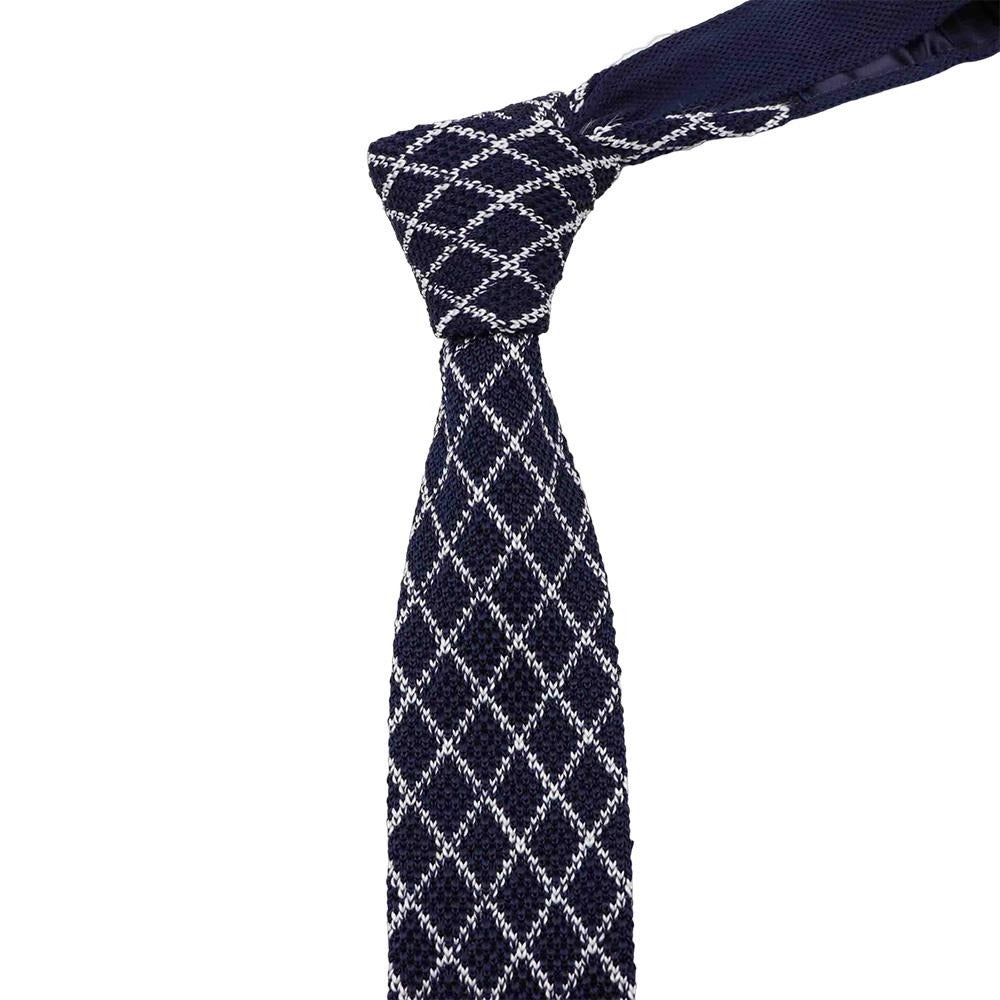 ZONFAZ Men's Knitted Ties 5cm Fashion Skinny Striped Knit Neckties