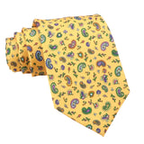 Yellow Multicolor Paisley Necktie