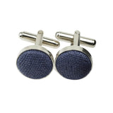 Navy Blue Blue Woven Cufflink