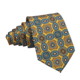Yellow Brown Geometric Necktie