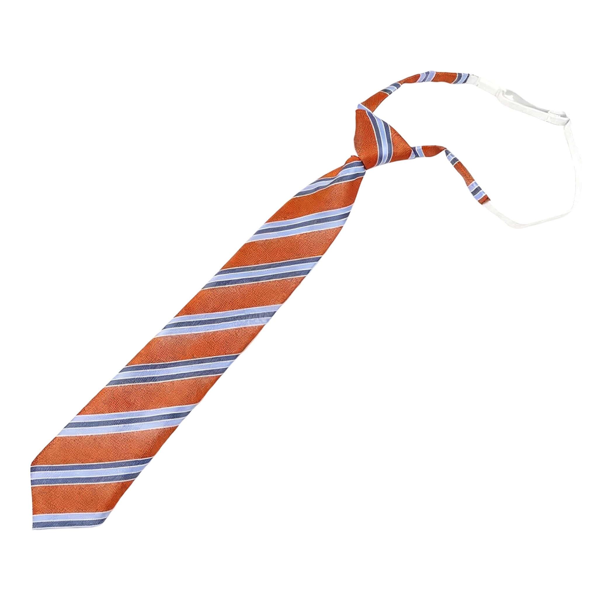 Orange Blue Striped Necktie