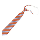 Orange Blue Striped Necktie
