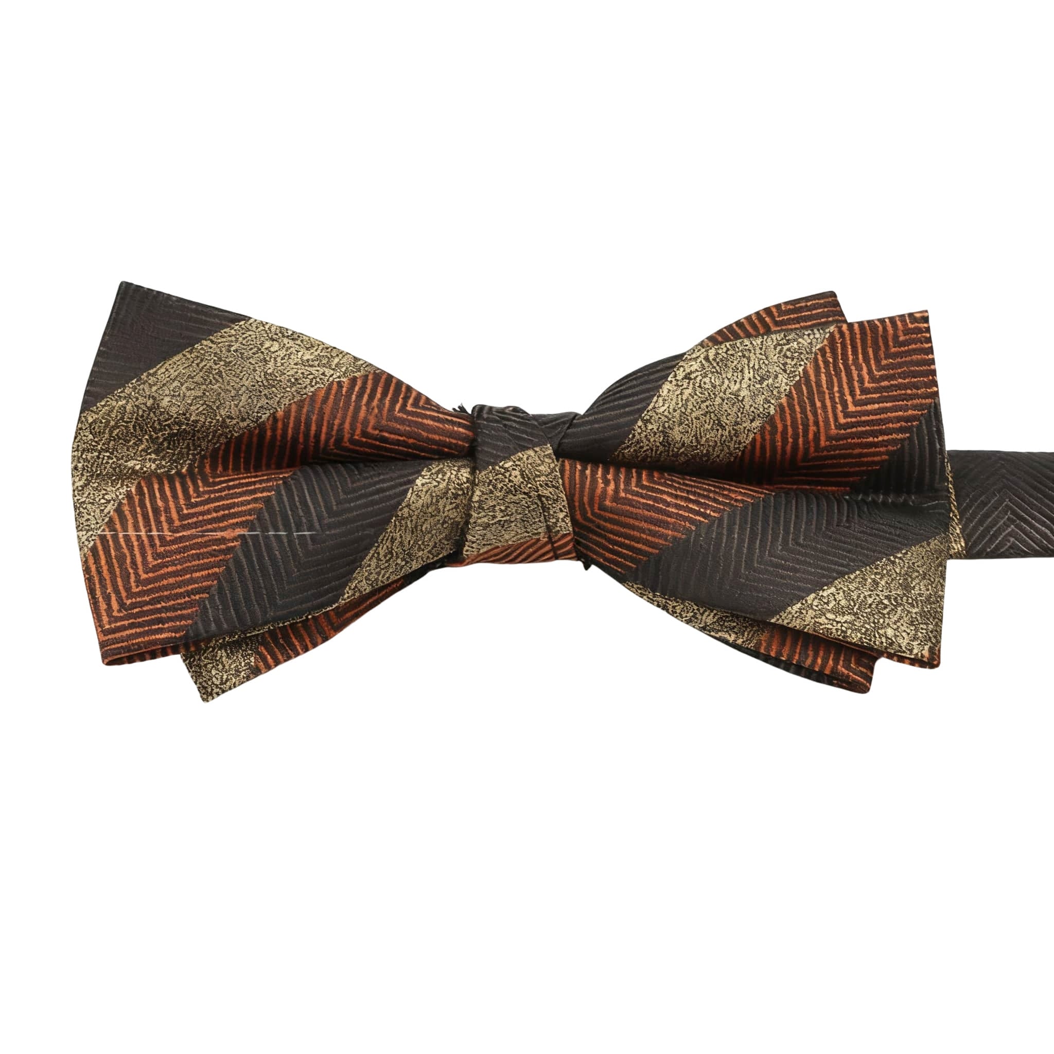 Brown Gold Chevron Bowtie