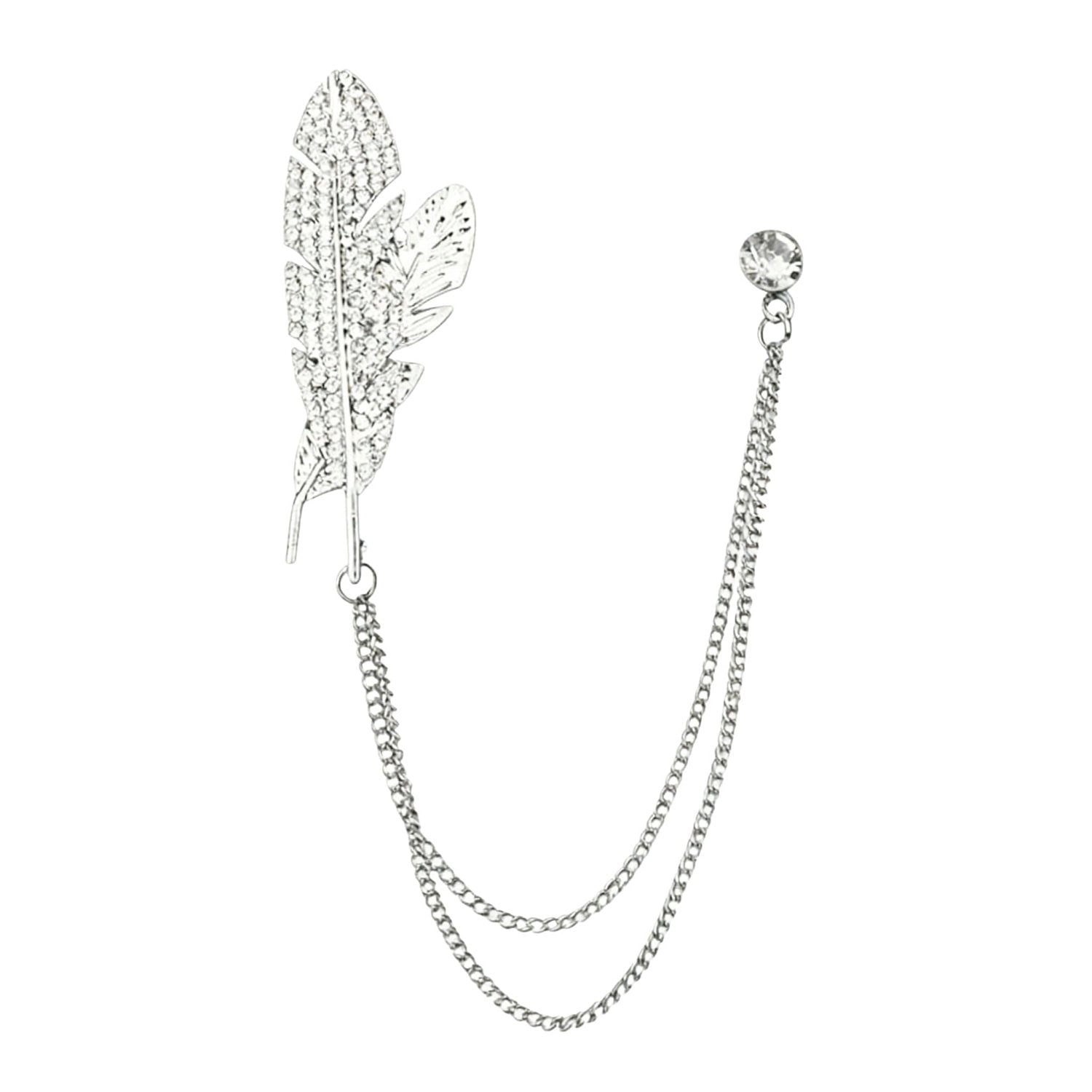 Gold Pearl Snowflake Lapel Pin