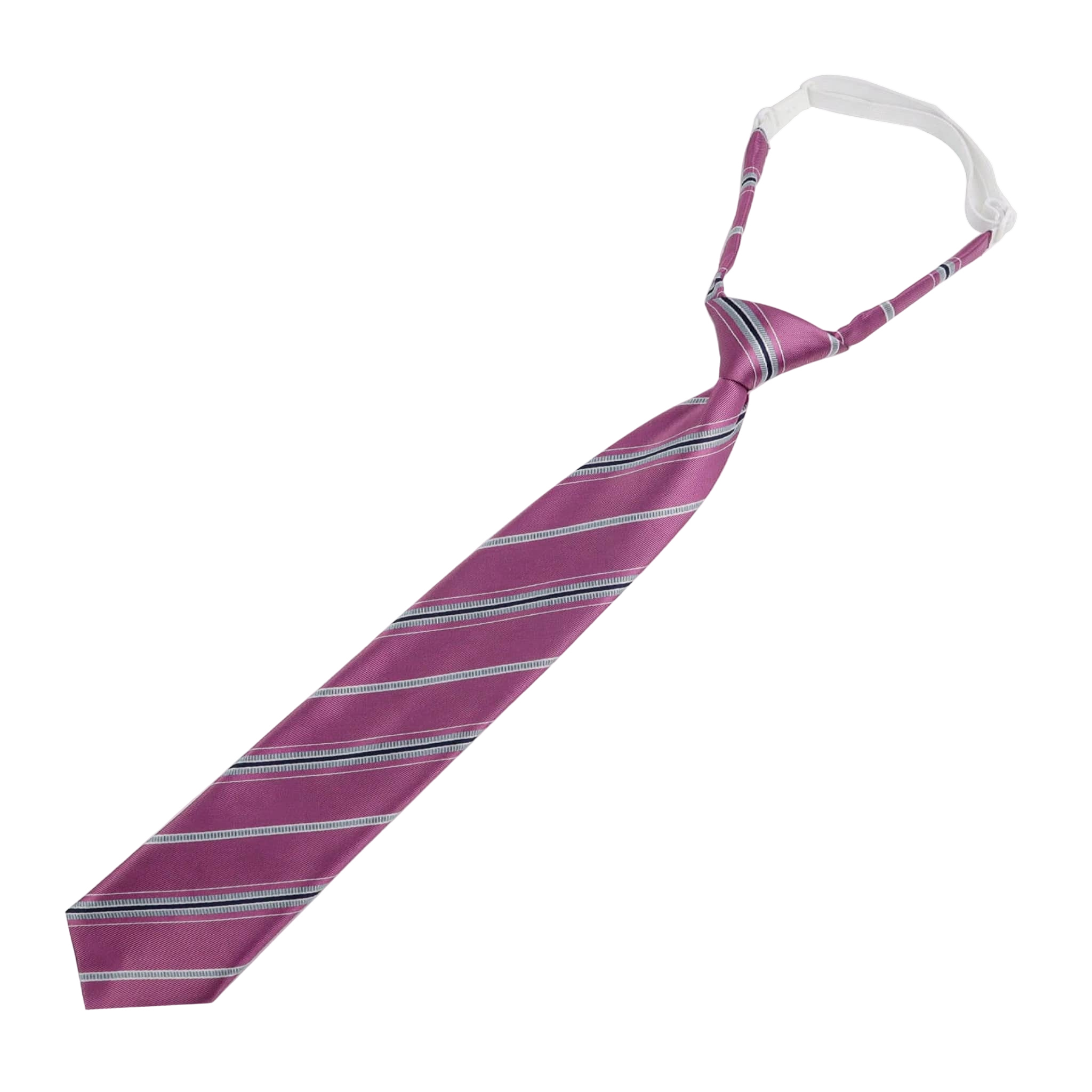 Mauve Gray Striped Necktie