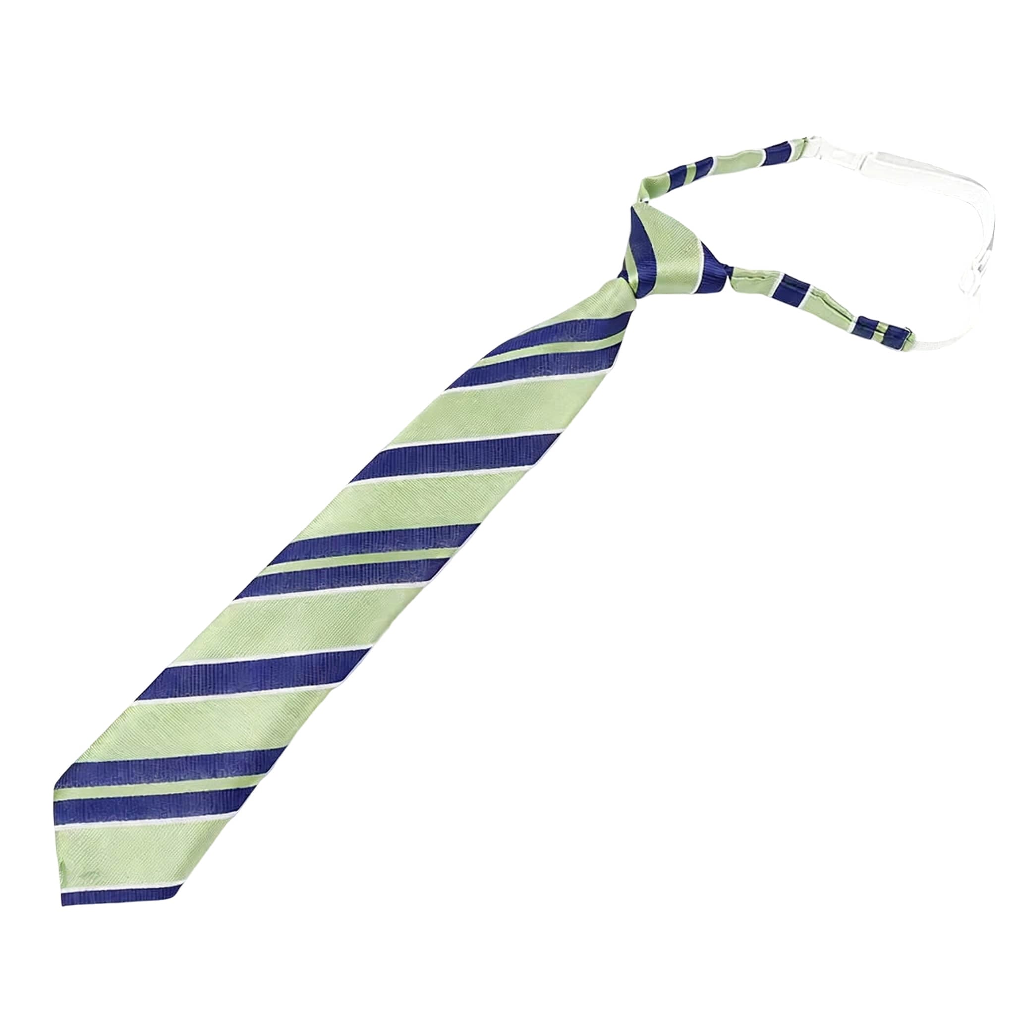 Green Blue Striped Necktie