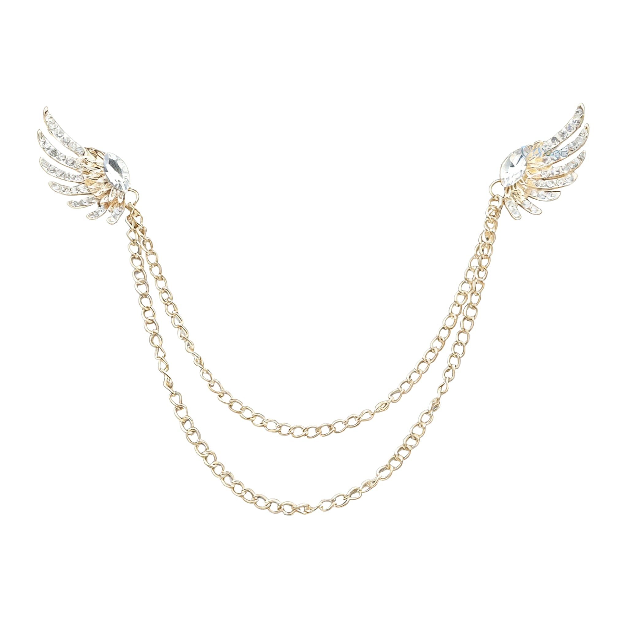 Gold White Wing Lapel Pin