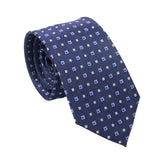Navy Blue Purple Dotted Necktie