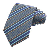Blue Orange Striped Necktie