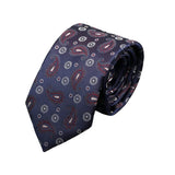 Navy Blue Red Paisley Necktie
