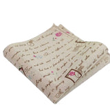 Beige Floral Letter Pocket Square