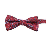 Red Blue Floral Bowtie