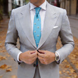 Aqua Yellow Bee Necktie