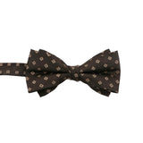 Brown Beige Geometric Bowtie