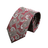 Red Black Paisley Necktie