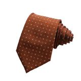 Brown White Dotted Necktie