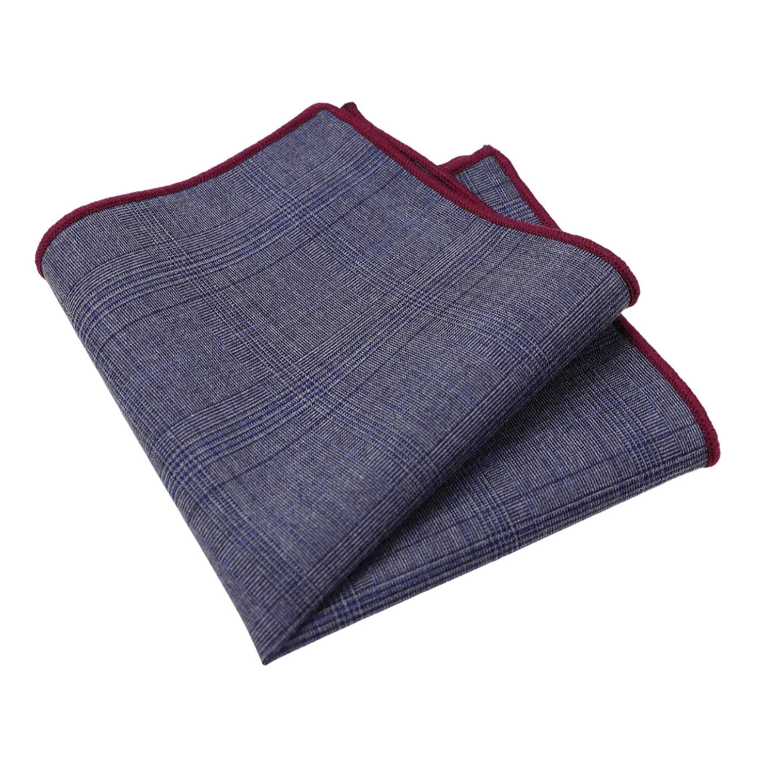 Blue With Blue Plaid Pocket Square