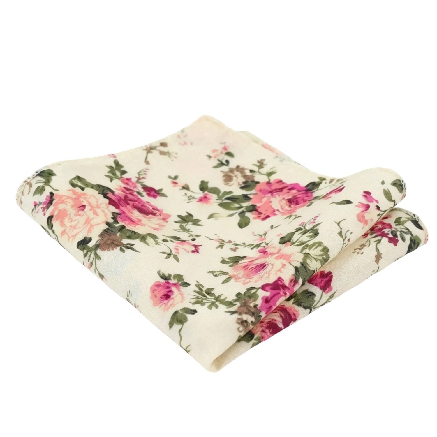Beige With Pink Floral Necktie