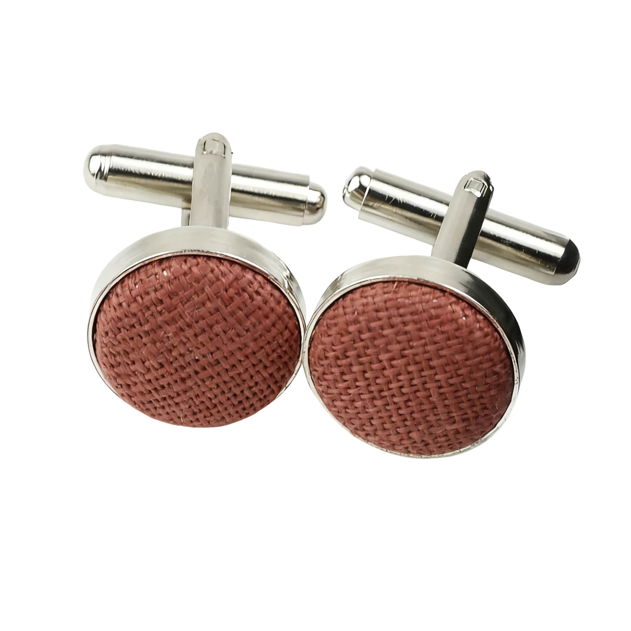 Brown Brown Woven Cufflink