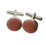 Brown Brown Woven Cufflink