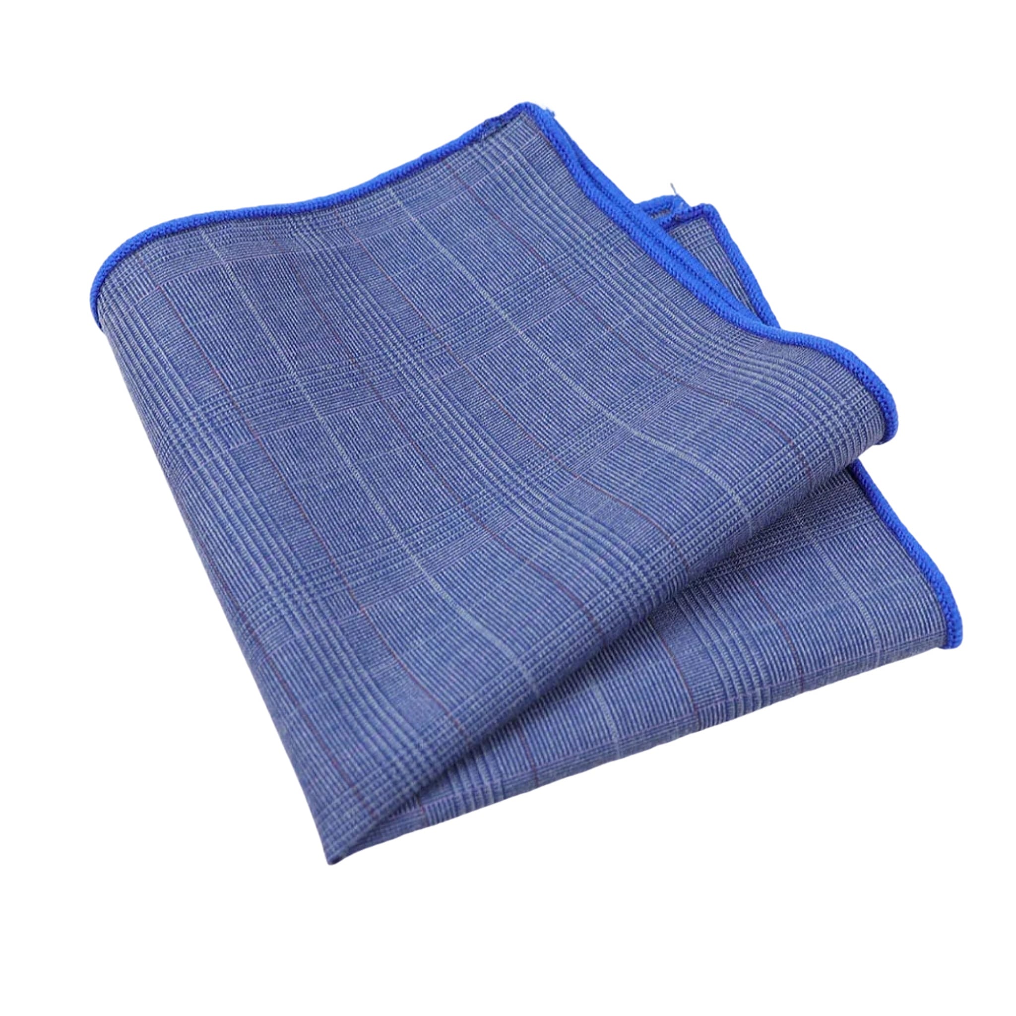 Blue Plaid Pocket Square