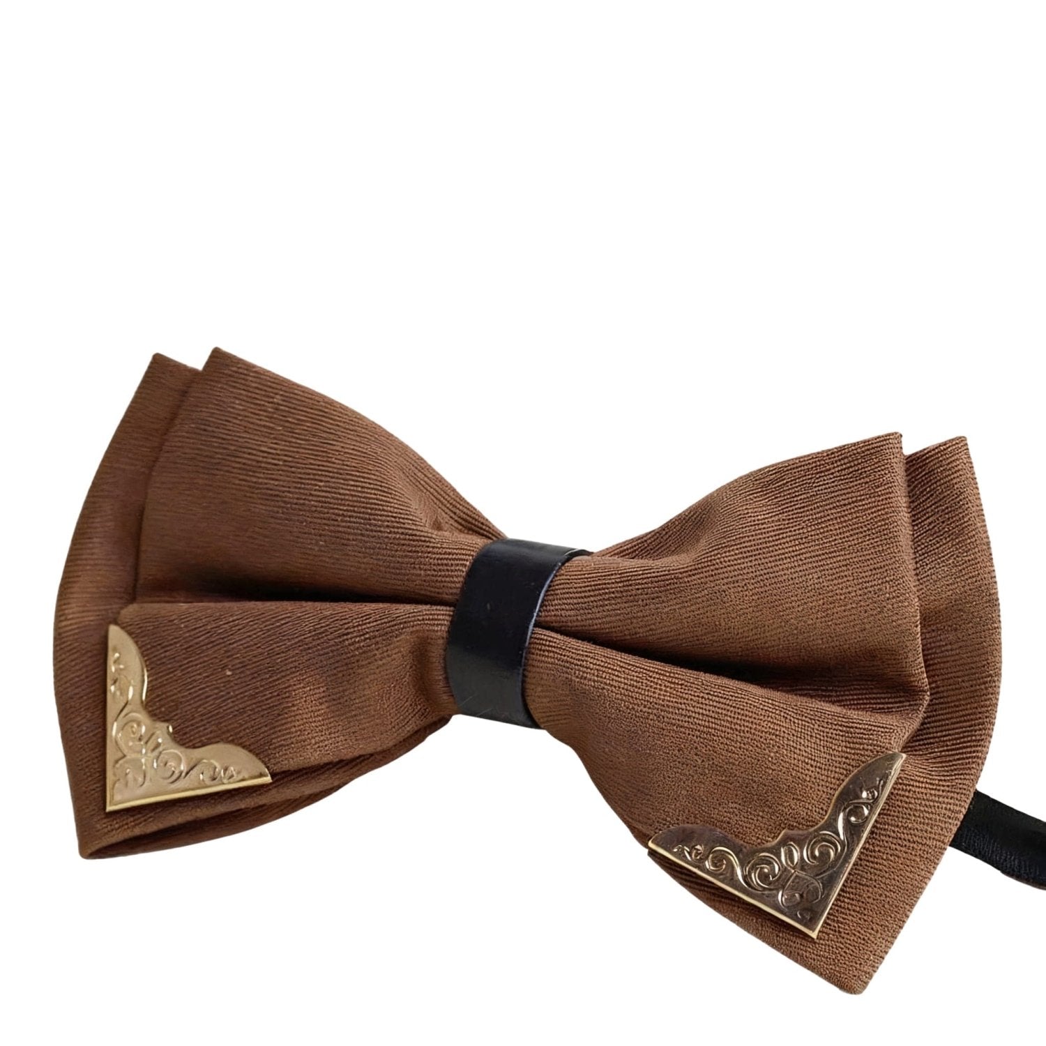 Brown with Metallic Scroll Bowtie
