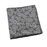 Gray White Floral Pocket Square