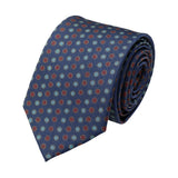 Navy Blue With Red-Blue Polka Dots Necktie