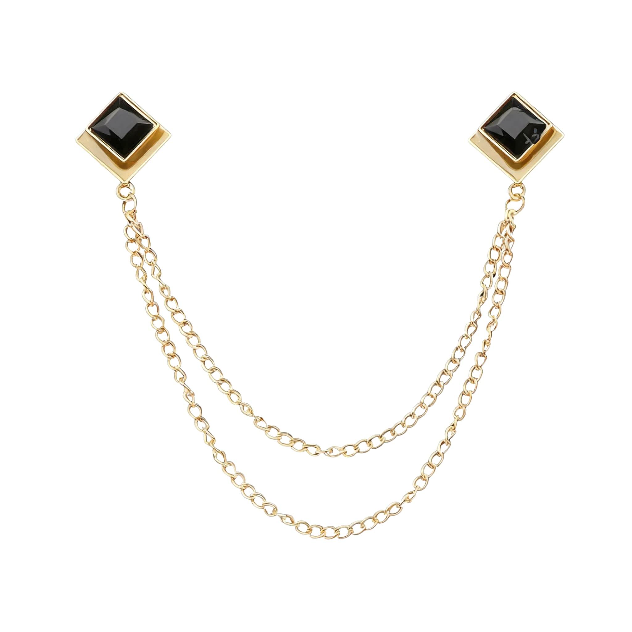 Gold Black Solid Lapel Pin