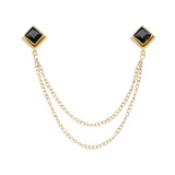 Gold Black Solid Lapel Pin