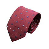 Burgundy Blue Floral Necktie