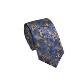 Blue Gold Abstract Necktie