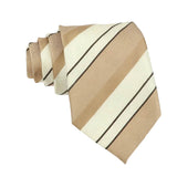 Beige Brown Striped Necktie