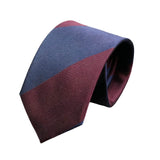 Blue Burgundy Geometric Necktie
