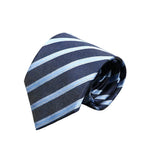 Navy Blue with Light Blue Stripes Necktie