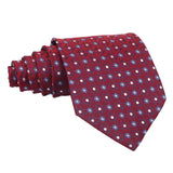 Red White Geometric Necktie
