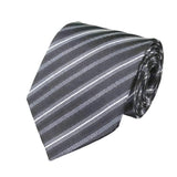 Grey Purple Stripe Tie