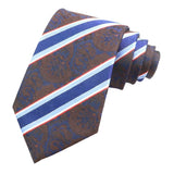 Blue Brown Paisley Necktie