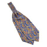 Navy Blue White Paisley Ascot