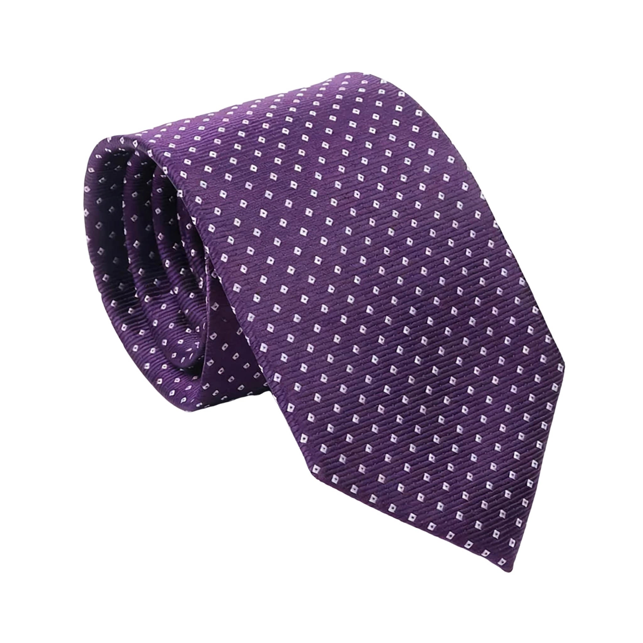 Purple White Dotted Necktie