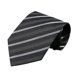 Black White Striped Necktie
