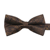 Black Gold Paisley Bowtie