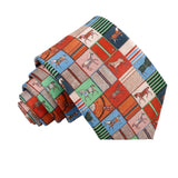 Multicolor Brown Horse Necktie