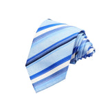Light Blue Blue Striped Necktie