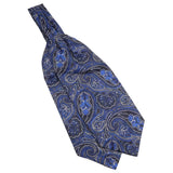 Blue White Paisley Ascot