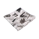 Gray Black Sketch Pocket Square