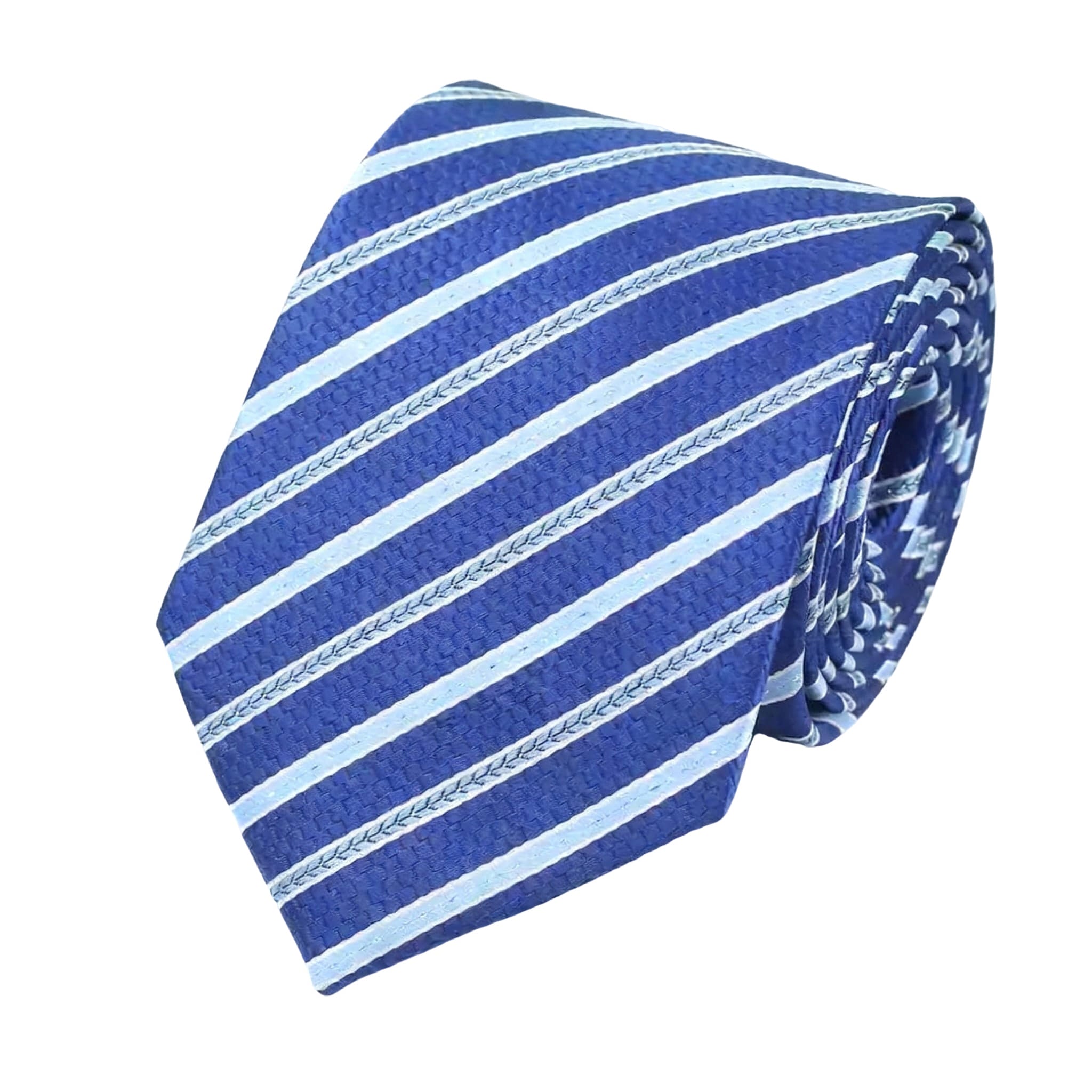Navy Light Blue Stripe Tie