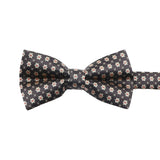 Brown Red Floral Bowtie