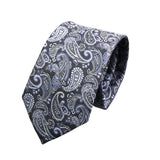 Navy Blue White Paisley Necktie
