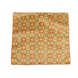 Brown Beige Geometric Pocket Square